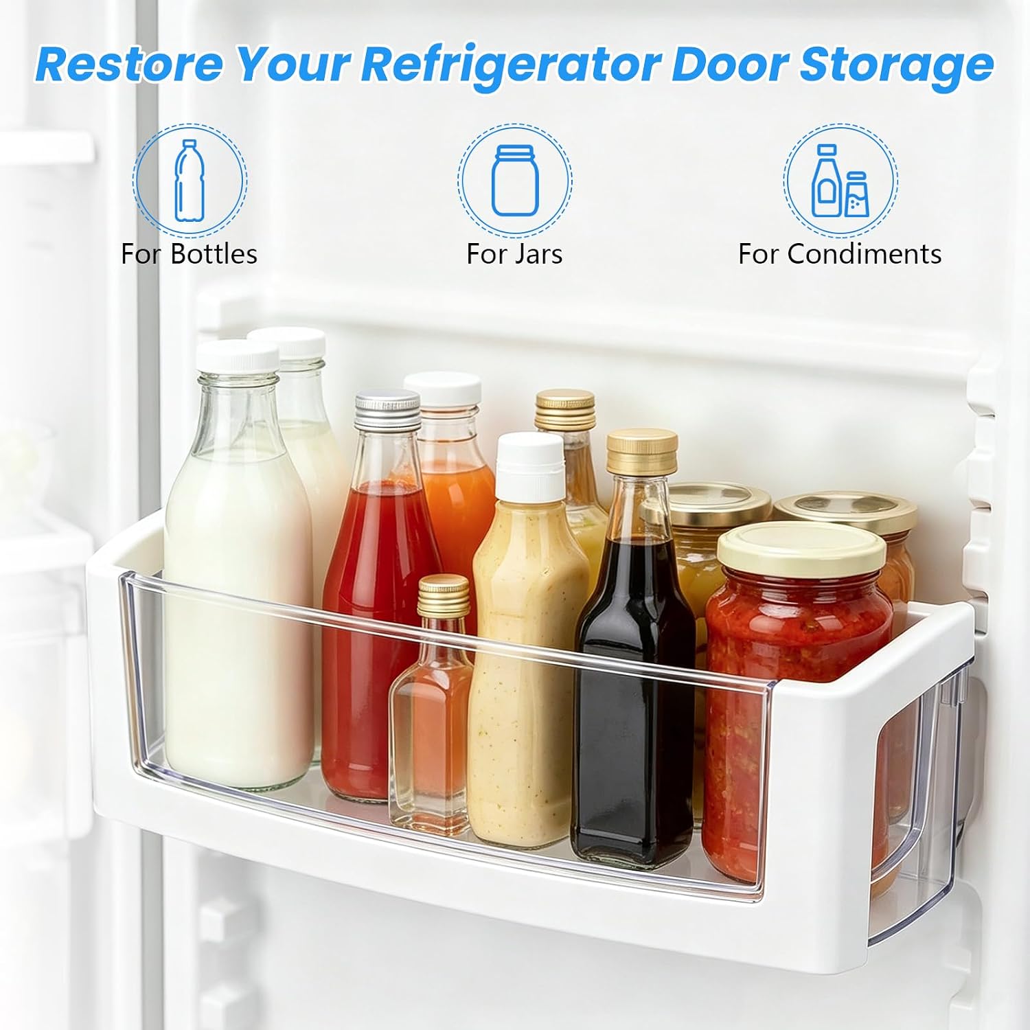 Upgraded WPW10224961 Refrigerator Right Door Bin for Whirlpool & Maytag