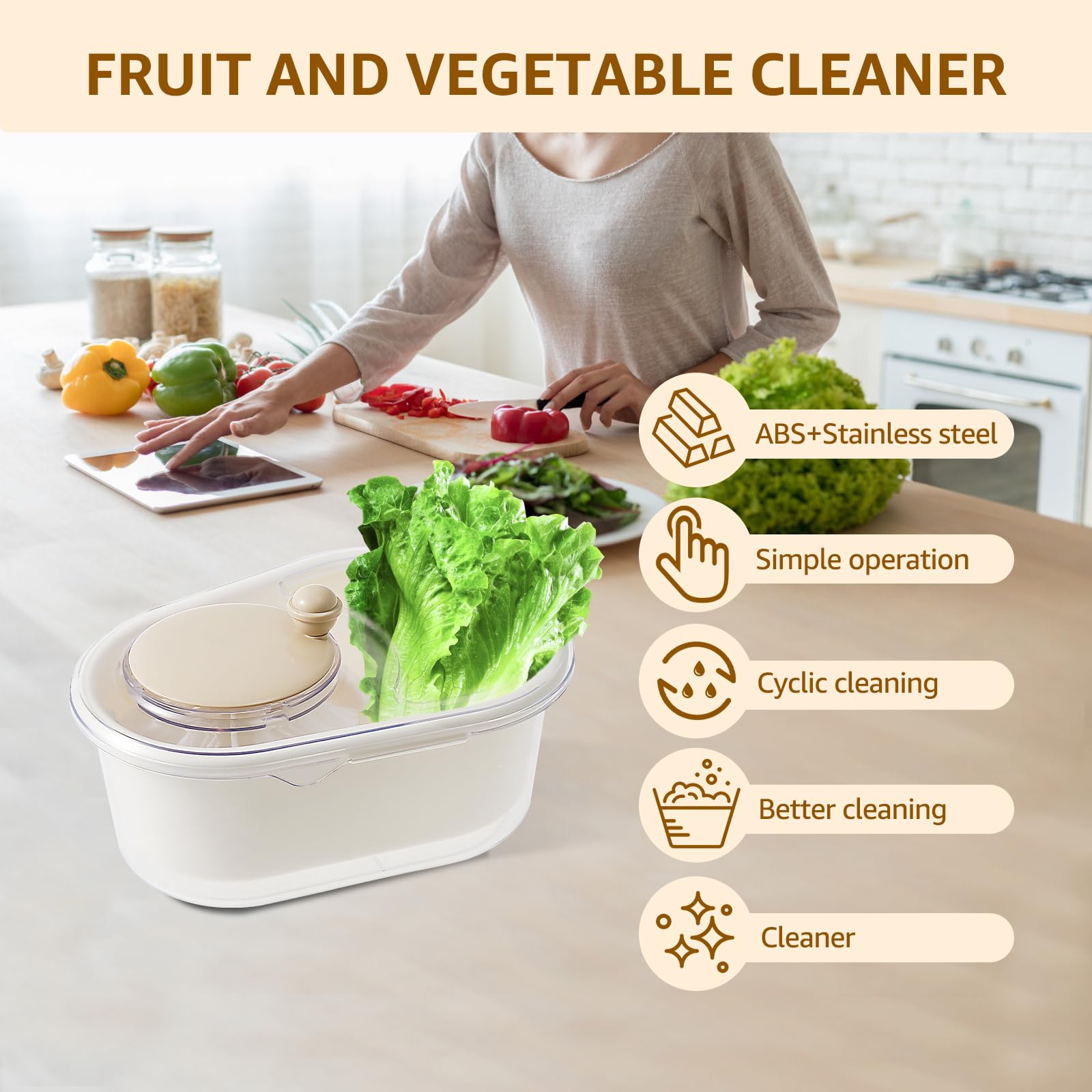 Nettoyeur à Fruits Portable Machine à Laver à Fruits pour Fruits et Légumes