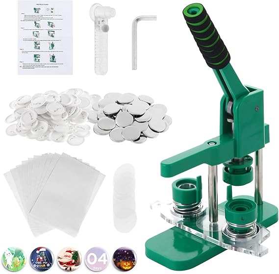 DynaLiving Button Badge Maker Machine 25mm (0.98in) with Absorbable