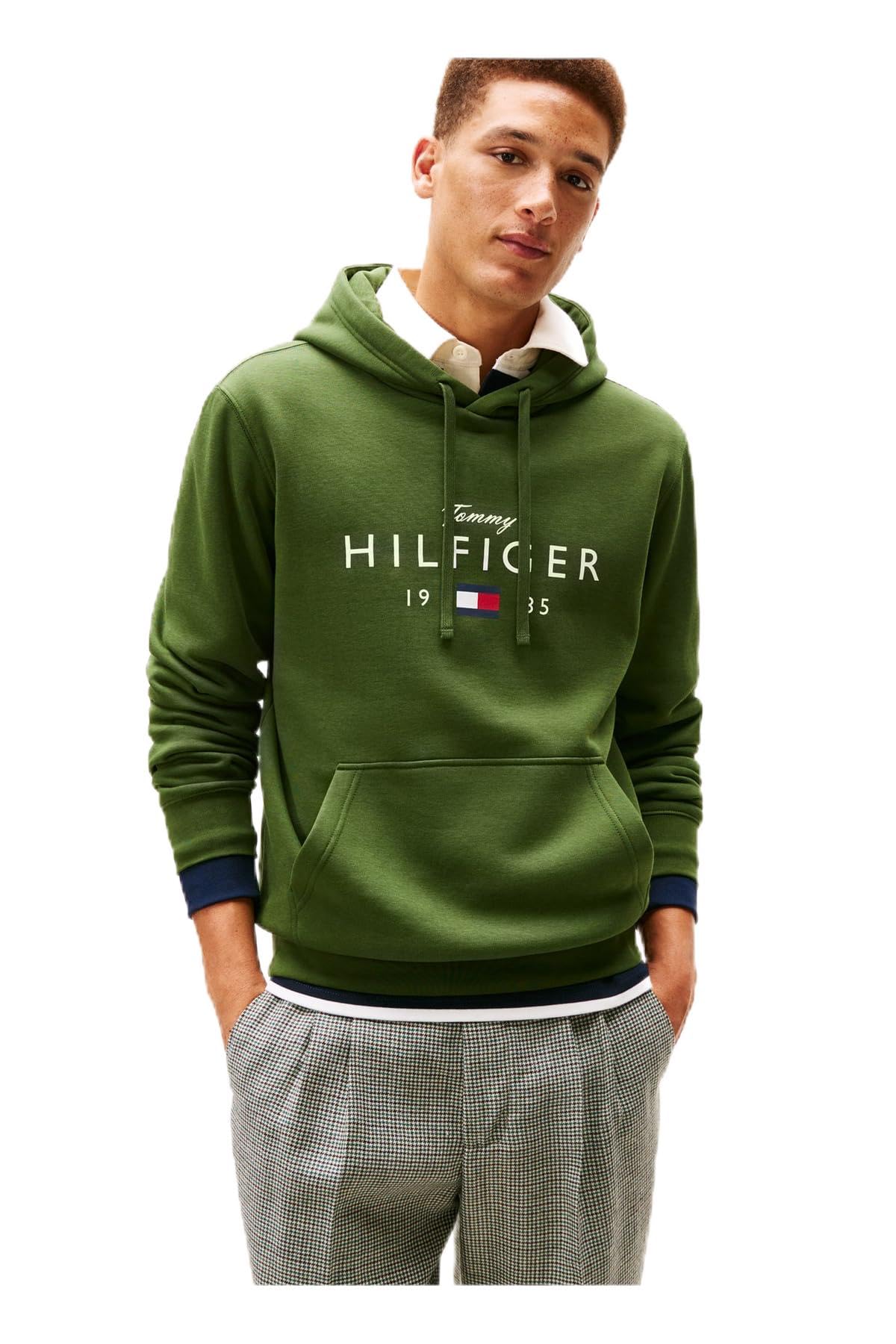 Tommy Hilfiger Herren Brand Love Big Hilfiger Hoodie Mw0mw41427 Kapuzenpullover