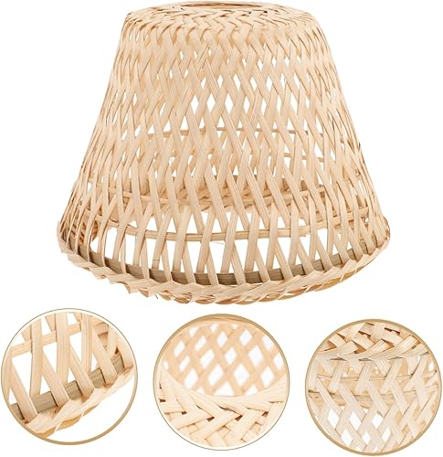 Miniatura 5 de 2 unids tejiendo pequeña pantalla retro estilo barril luz cubierta para decoración del hogar uso interior restaurante hotel versátil pantalla de