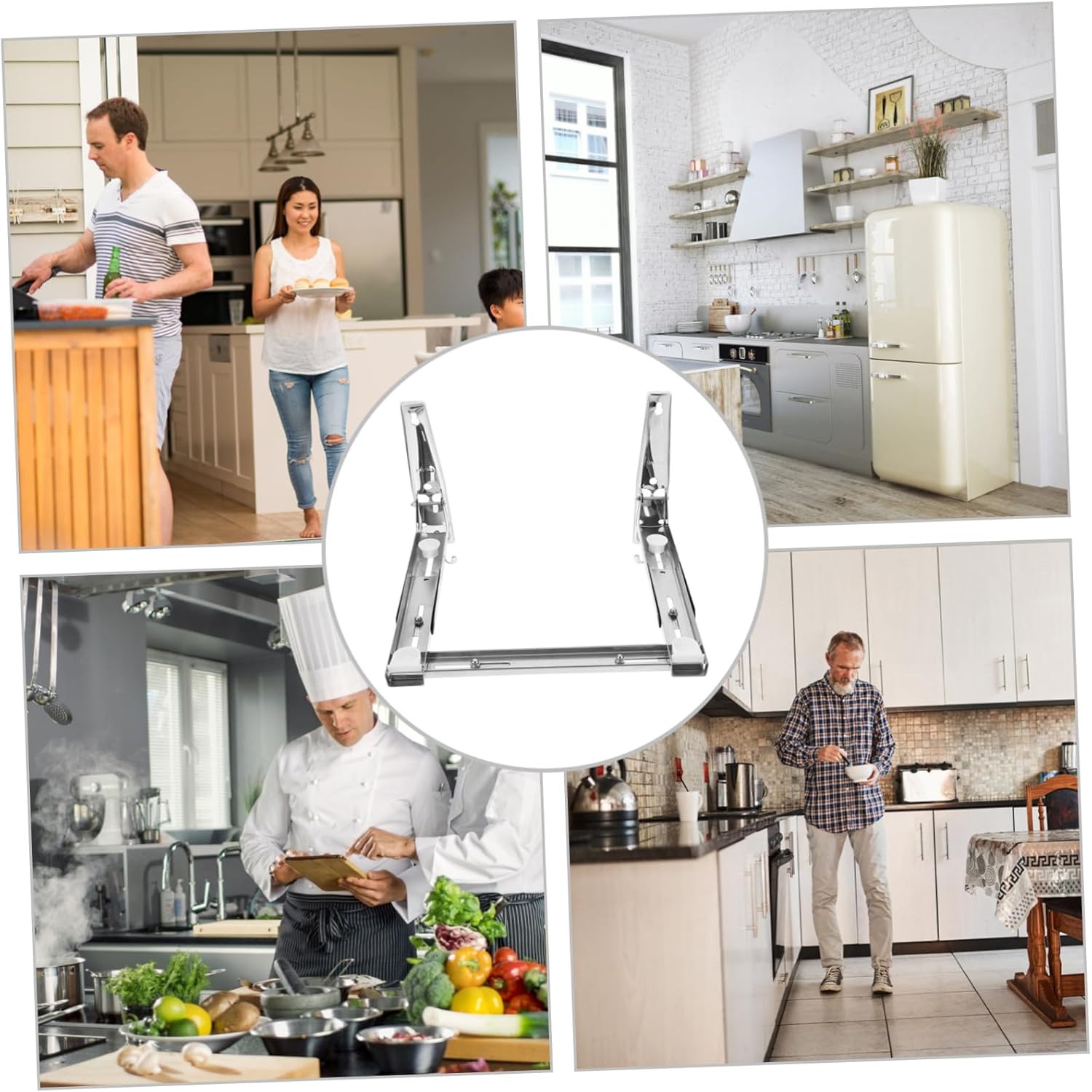 Generic 100lbs Commercial Kitchen Wall Mount Microwave Support Frame Hanging Rack Storage Shelf Microwave Shelf