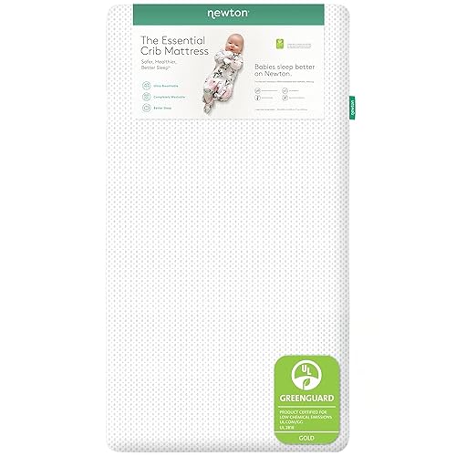 Newton Baby Essential Crib Mattress - Safe, Ultra-Breathable & Machine Washable Infant Crib Mattress, Removable Cover, Thick Cushion - White