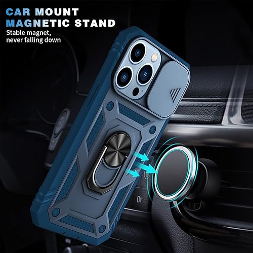 Vista 118 de Korecase Funda de protección para iPhone 12 y 12 Pro Ring Case con cubierta para lente de cámara, grado militar, resistente, de doble capa, cuerpo