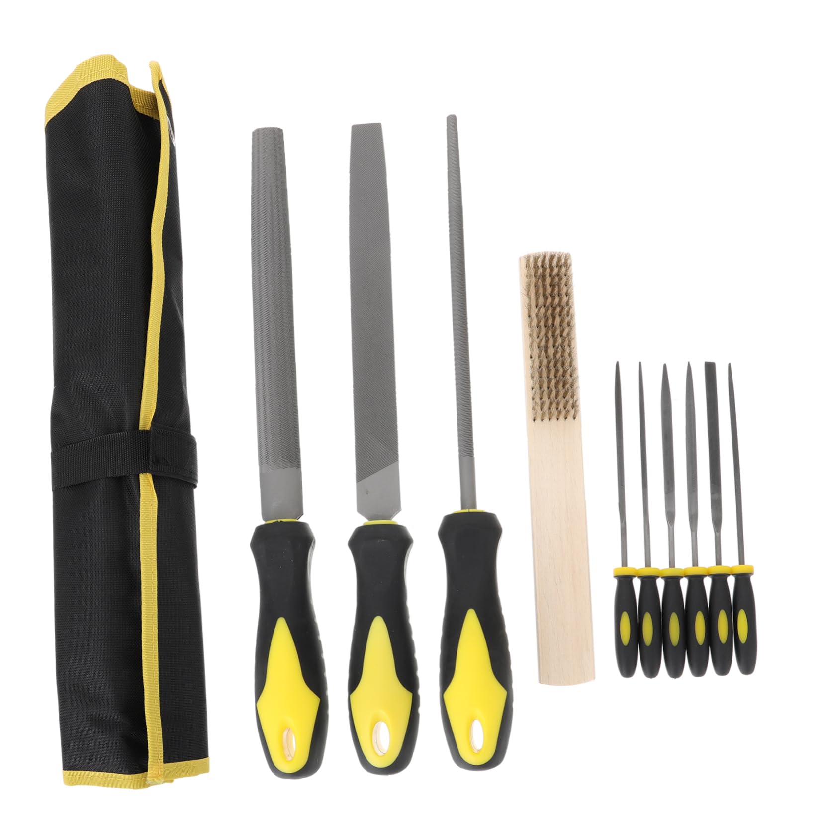 Mikikit 10pcs Metal Polishing File Set Steel Carving Tools Efficient Lightweight