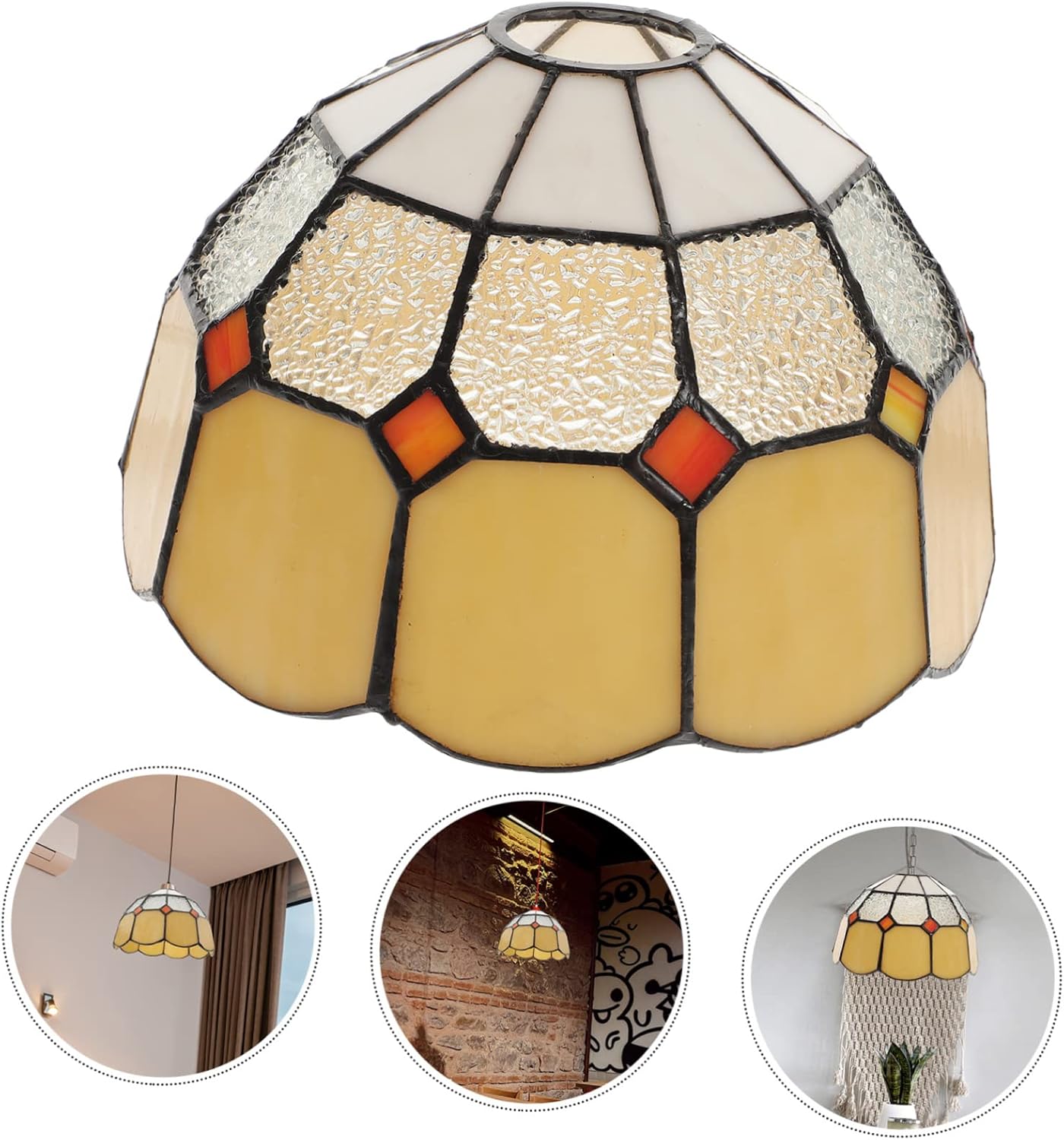 PRETYZOOM Glass Lamp Shade Replacement for Chandelier Ceiling Light Fixture Modern Farmhouse Decor Wall Sconce Vanity Light Pendant Lamp