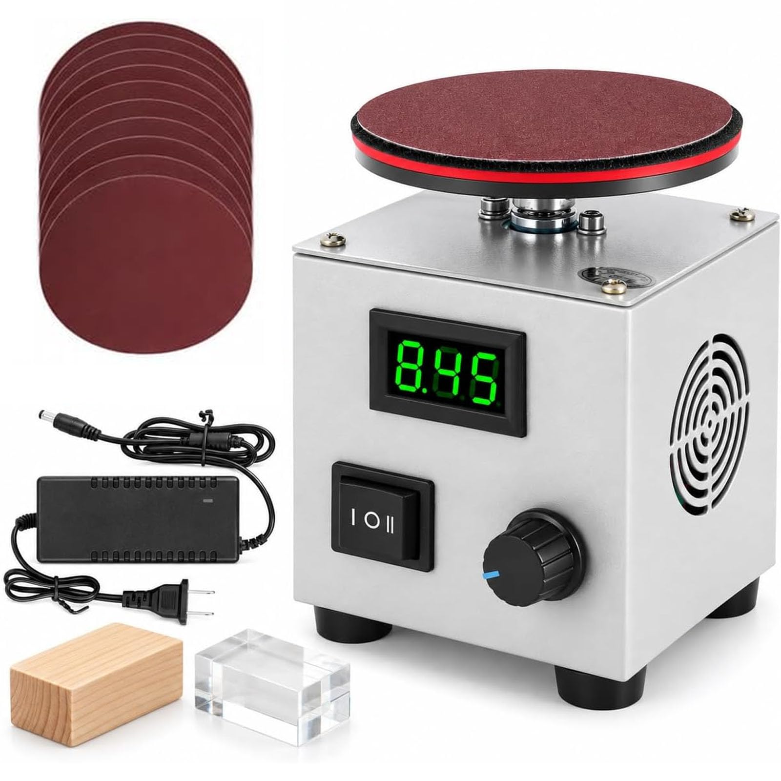 Mini ponceuse à disque 4" avec plateau abrasif