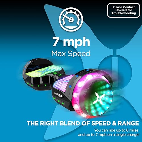 Miniatura 3 de Hover-1 Astro Electric - Scooter de equilibrio automático - Velocidad máxima de 7 MPH, rango de 9 millas, tiempo de ejecución de 5 horas, altavoz