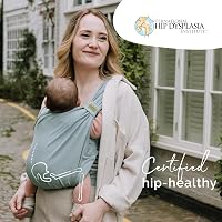 Boba Bliss 2az1-ben Babahordozó és Sling Újszülöttől 16 kg-ig - Csípőbarát, Rugalmas Tengeri Zöld 8