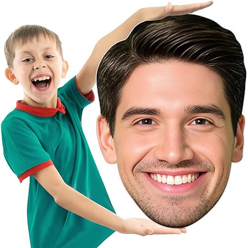 Custom Giant Head Cutout on a Stick, 24 to 48Inch Tall, Personalized Big Photo Sign with HD Print, Fun F at Head Cardboard Cutout, Birthday, Party Decor, Wedding, 1 PC
