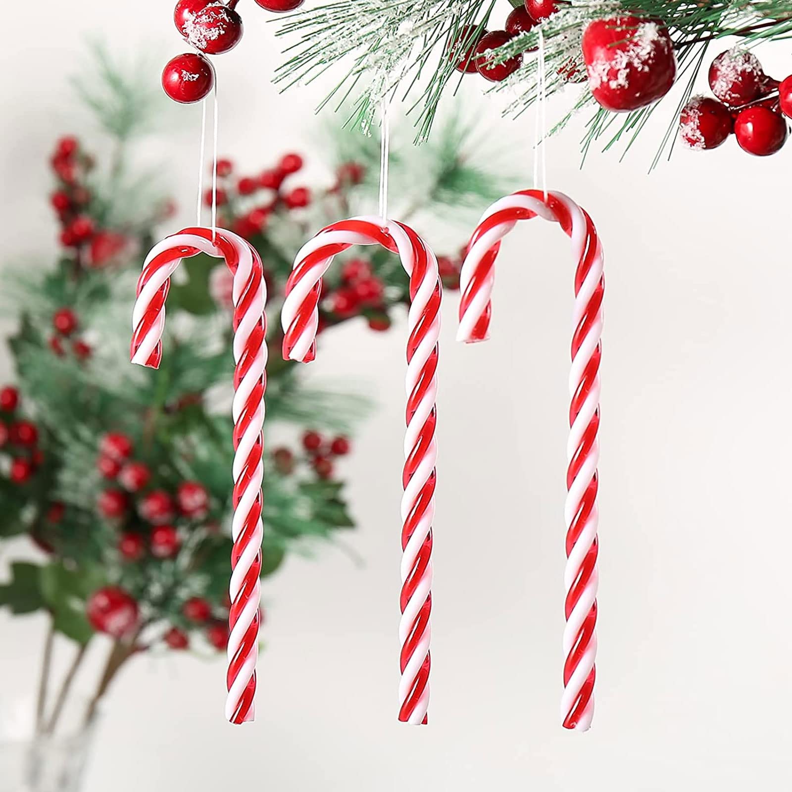 12 pezzi Bastoncini di Zucchero, 14 cm Plastica Candy Cane