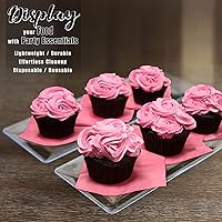 Vista 5 de Party Essentials N156621 - Bandejas elegantes de plástico para aperitivos/servir, 15.75" x 6", transparente, paquete de 6