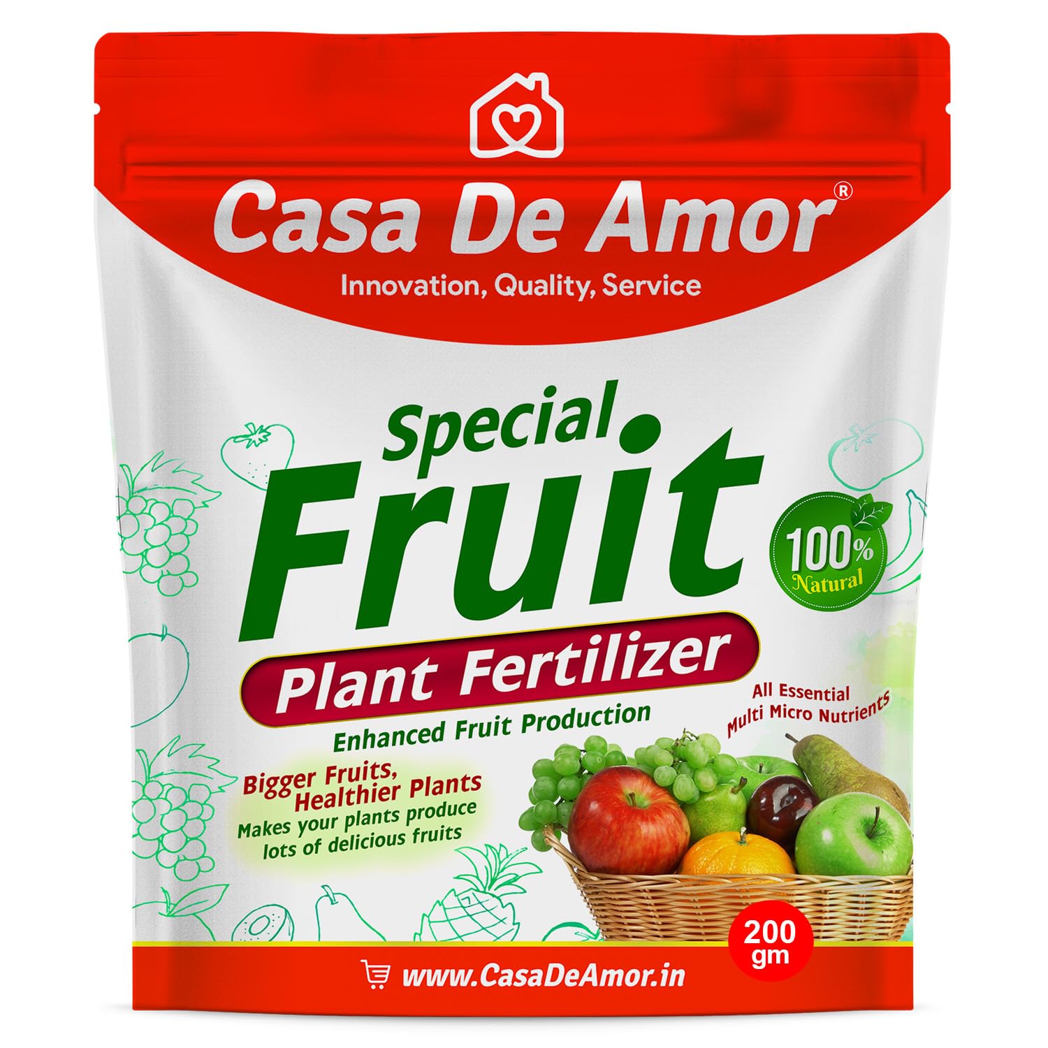 Casa De Amor Special Fruit Plant Food- Nourish for Bigger, Healthier Fruits, and Crack-Free Harvests (200 gm) (B0CQM98ZQK) Amazon Price History, Amazon Price Tracker