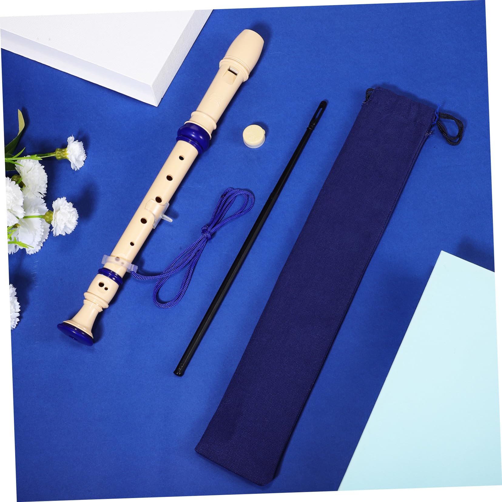 Flûtes à Bec Soprano et Son Supérieure Lot de 2 en Plastique à 8 Trous Léger pour Débutants et Amateurs de Musique