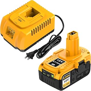 18V Replacement Battery for Dewalt XRP DC9096 Battery 5.0Ah 1Pack with Charger Kit, Compatible with Dewalt 18V Batteries DC9071, DE9096, DE9098, DW9071, DW9095, DW9096 Cordless Power Tools