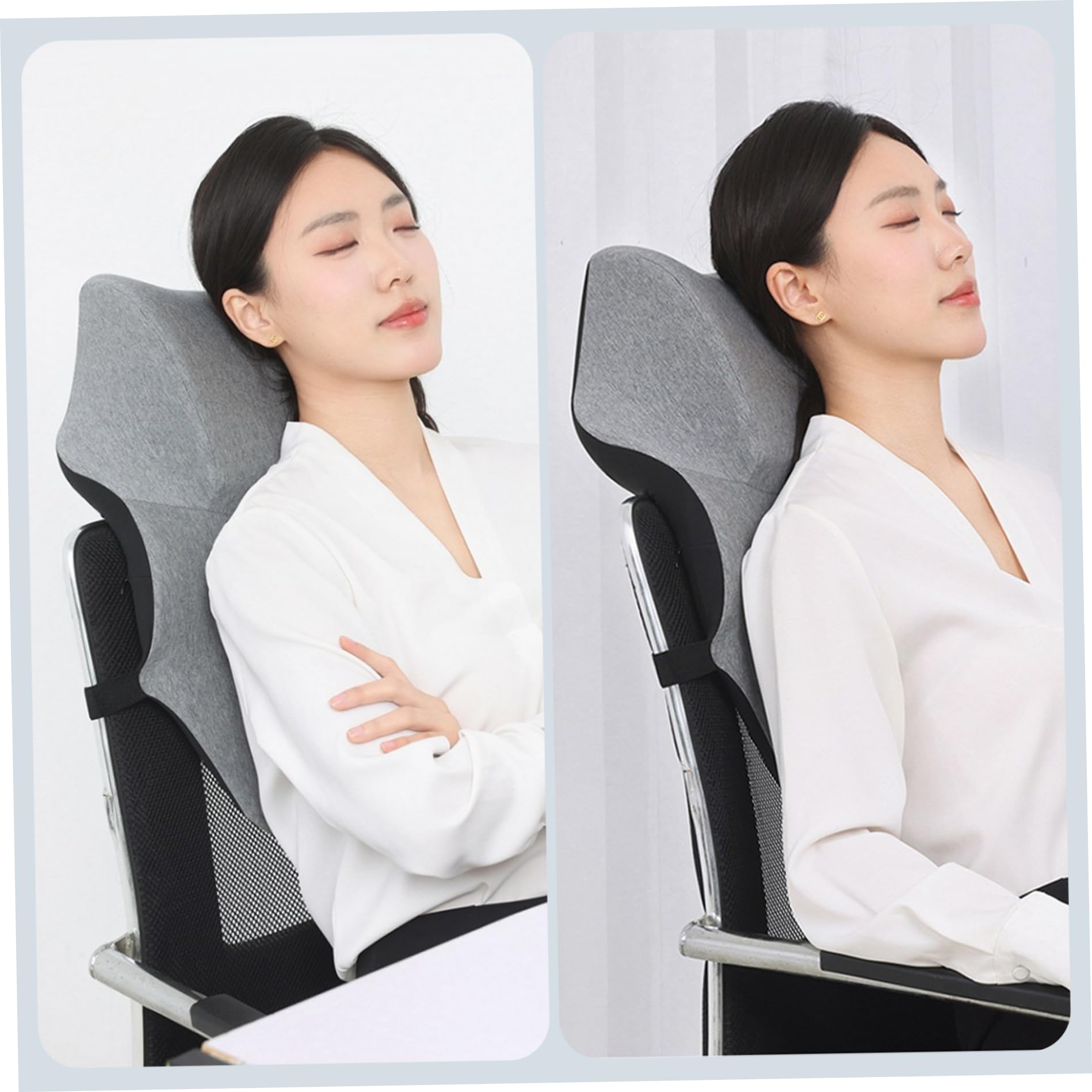 Supporto al collo per sedia da ufficio cuscino per pentola ergonomica in memory foam con sedia da scrivania a cinghia regolabile cuscini a testa di spugna elastico per seggiolino per auto e uffi
