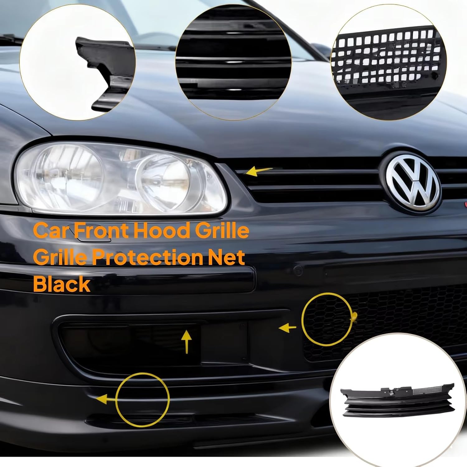 に適合する 99-06 MK4に適合する カーグリル フロントフードグリル 修理パーツ グリル グリルシェル モール 【プルーフ】