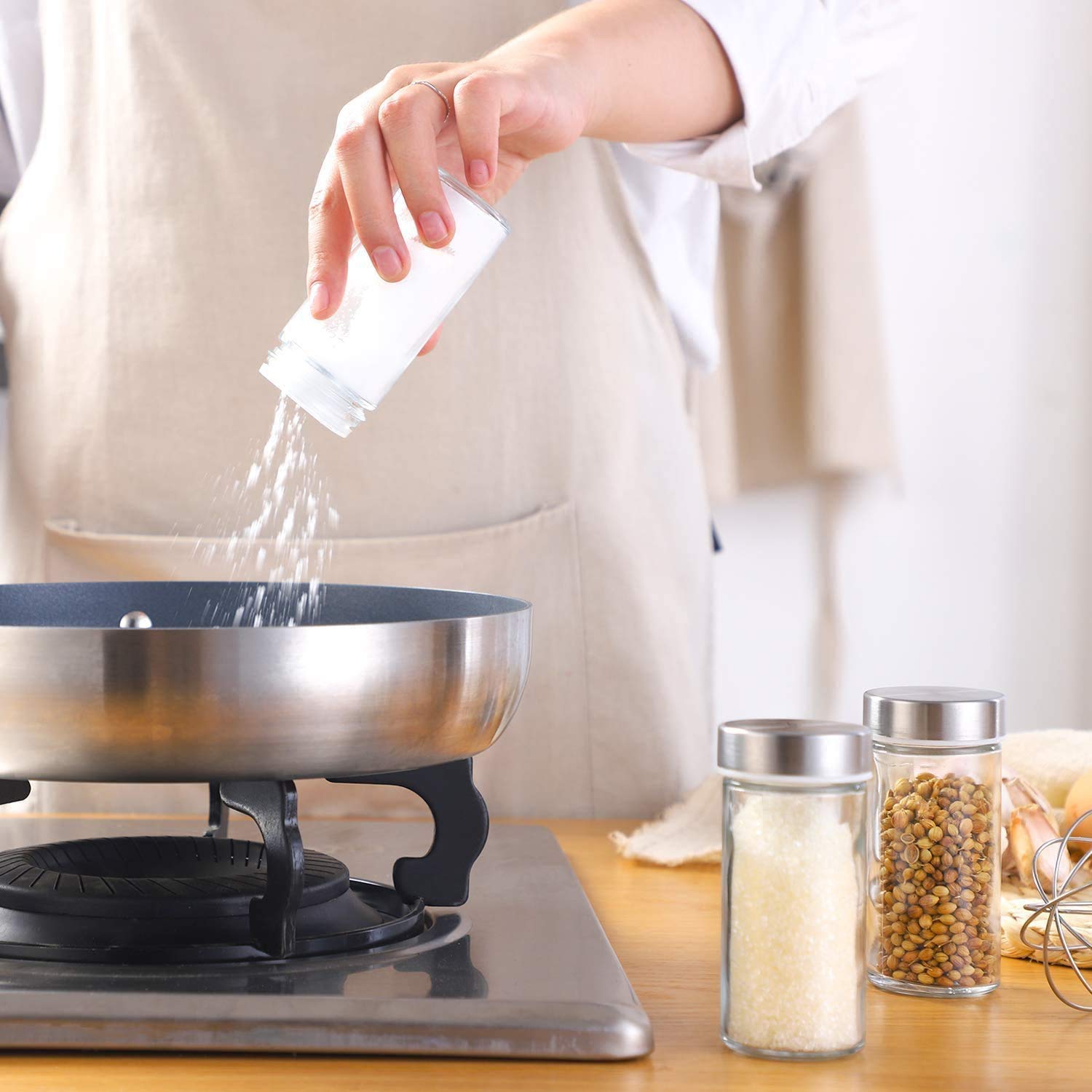 CGG Spice Rack, 20Jar Spice Rack, Stainless Steel Countertop Spice