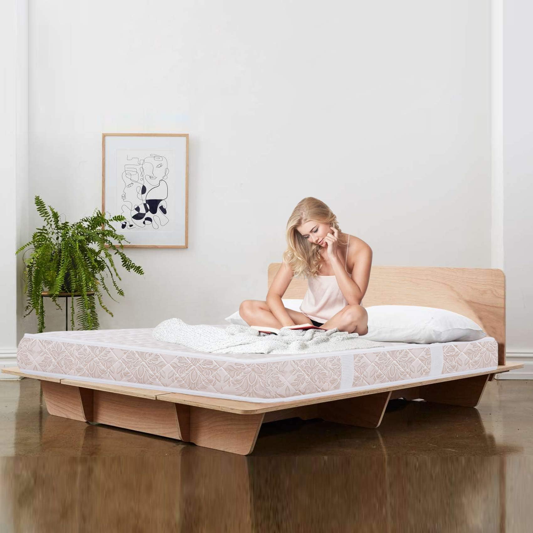 SLEEPSPA BY COIRFIT 6 inch Ortho Bonnell Spring Single Size Mattress with HR Foam | Mattresses for Back Pain Relief, Firm Support, Durable and Long Lasting (White, 72x36x6), with 7 Years Warranty