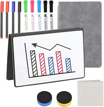 A5 Grey Small Whiteboards Notebook Dry Erase Notepad Mini A5 Whiteboard