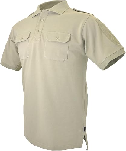 HAZARD 4 Leo Battle Polo (TM) - Camisa táctica de algodón con bolsillos en el pecho
