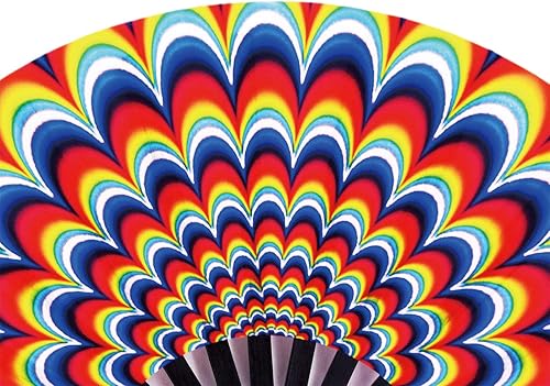 Miniatura 35 de Amajiji Rave Fans - Ventilador de mano plegable grande para baile de línea, ventiladores de aplausos plegables para botas en el suelo, festival