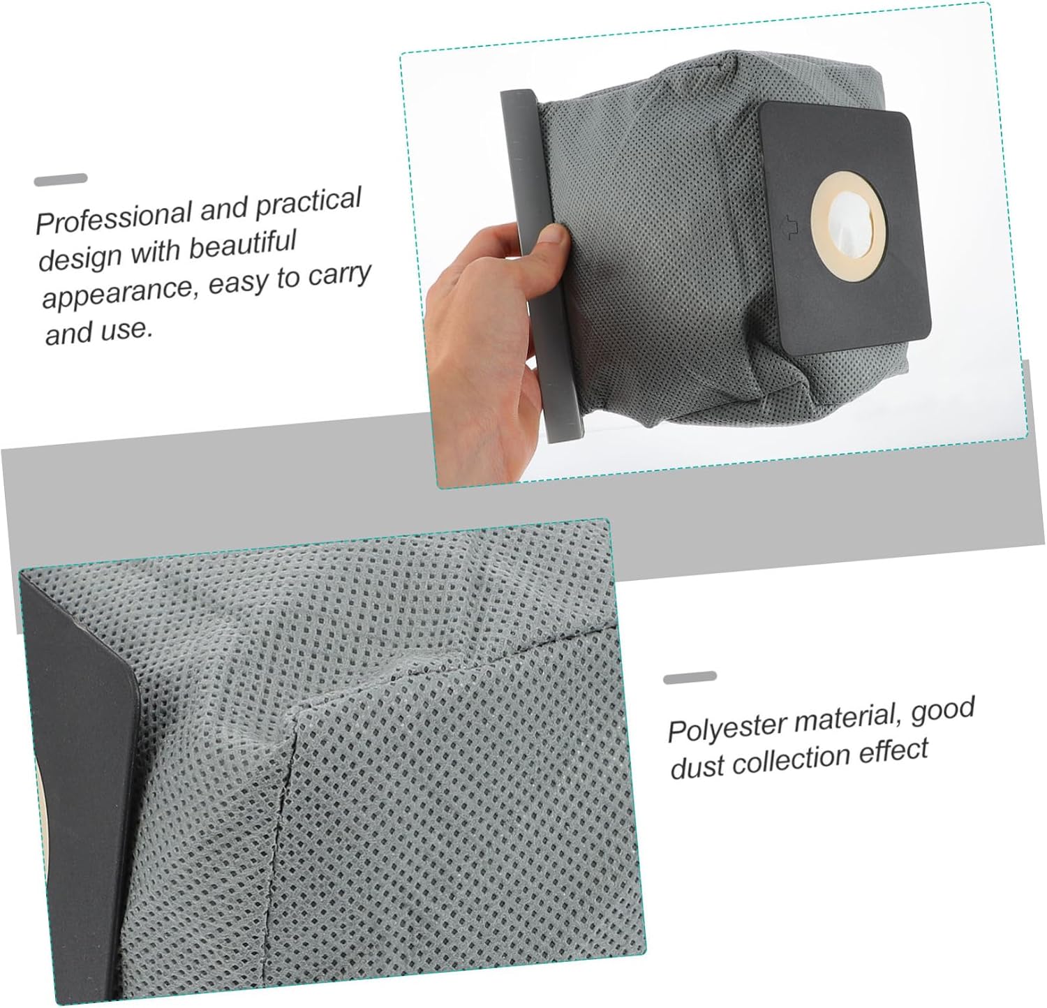6pcs Polyester Vacuum Bag Home Upright Vacuum Cleaner Replacement Sturdy Bags
