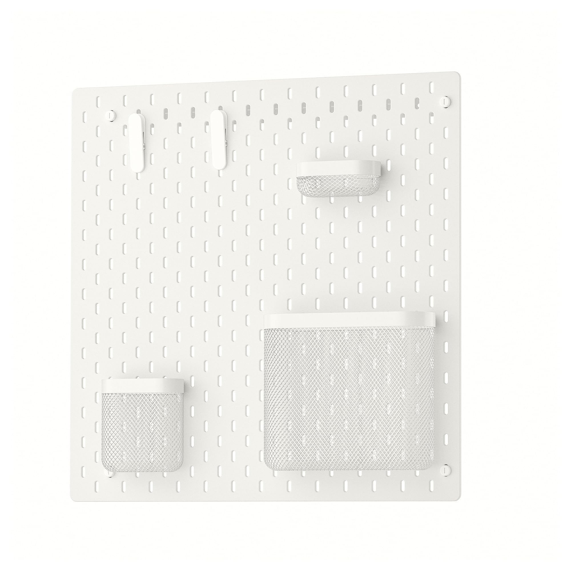Panneau perforé blanc ProTuning SKÅDIS 56x56 cm pour rangement mural