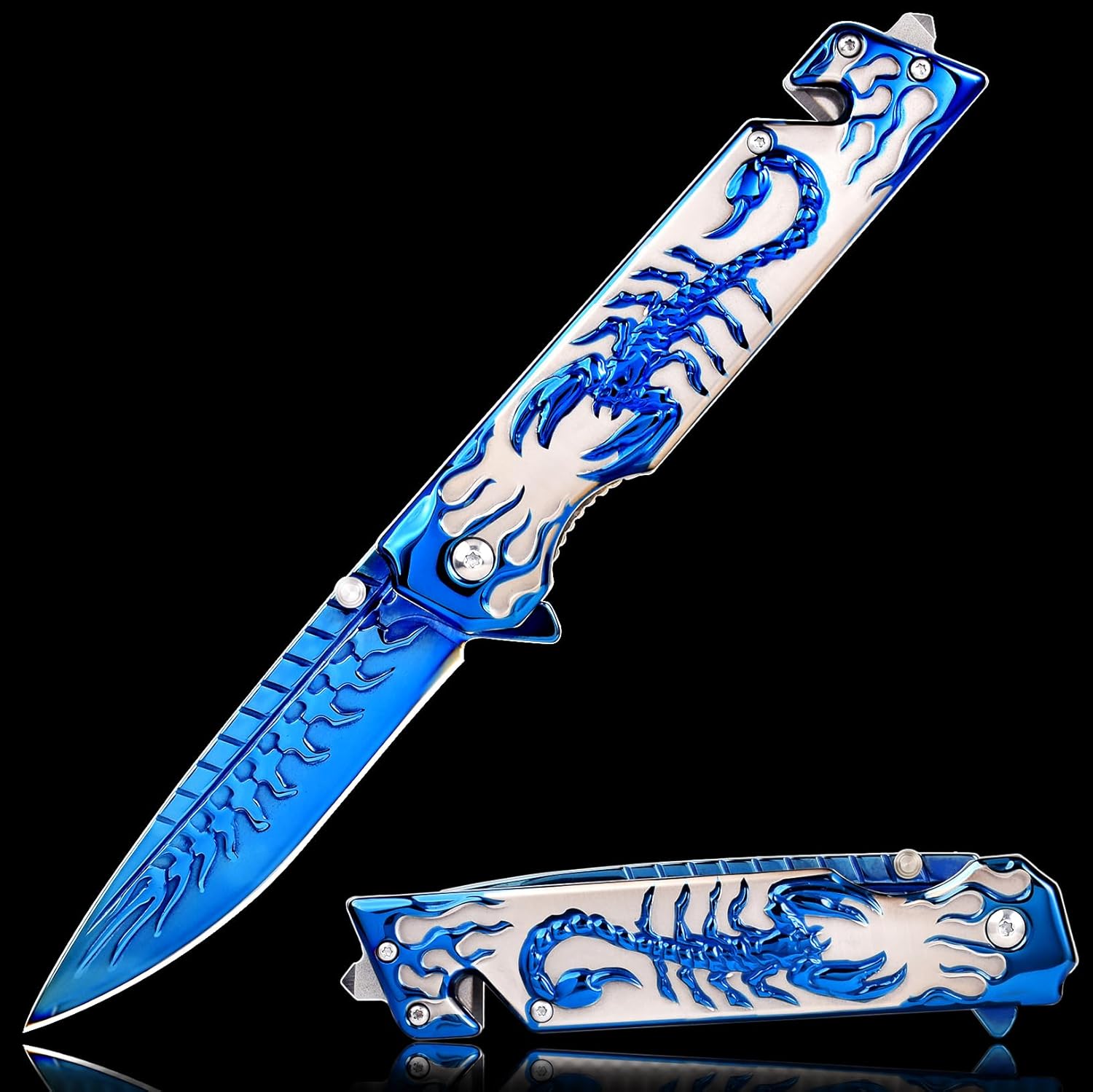 Vividstill Pocket Knife for Men, Cool Folding Knife With 3D