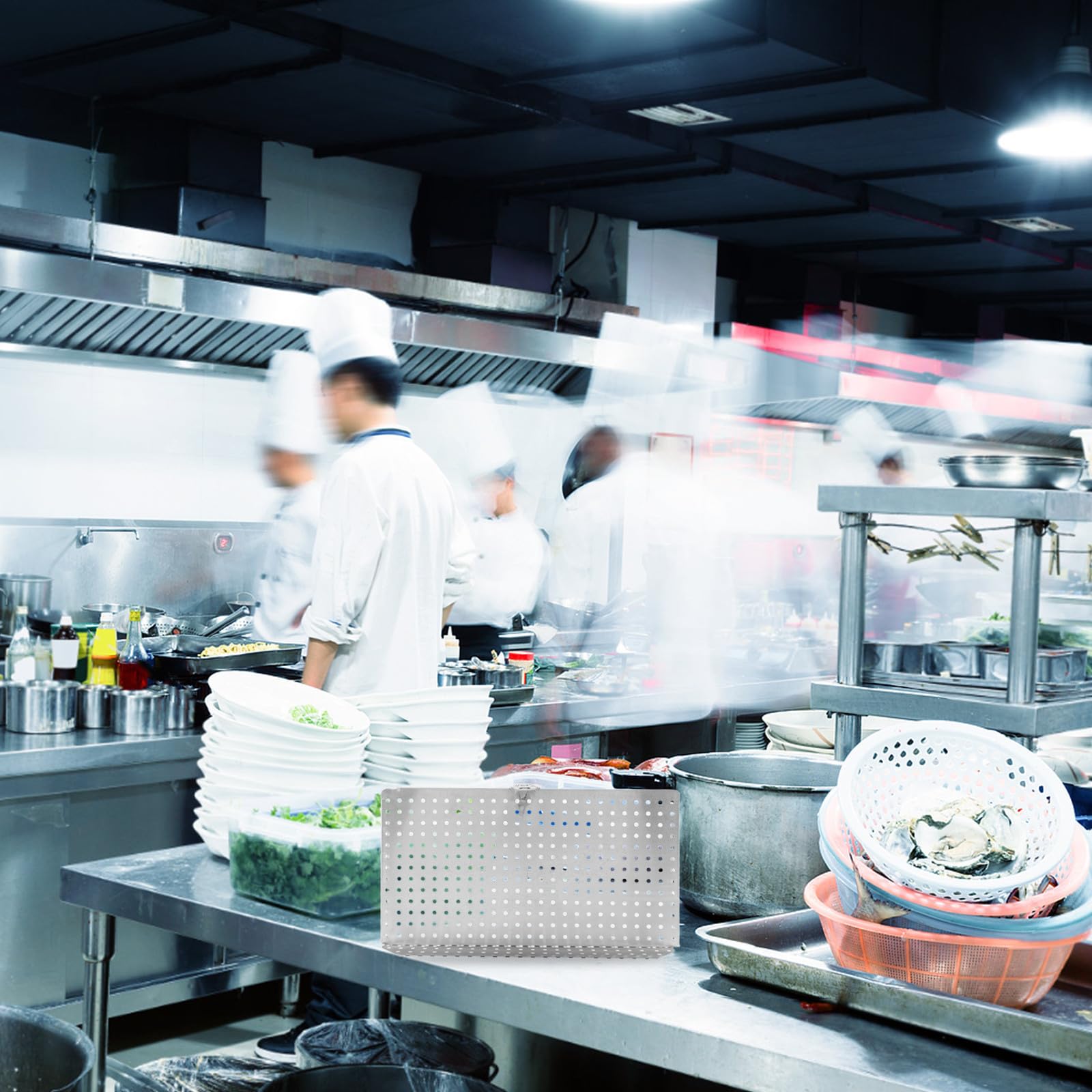 Alasum Divisore per Pentola in Acciaio Inossidabile con Scomparti per Cottura Simultanea di Pasta, per Cucina Professionale e Locale, Design a Compartimenti Argento