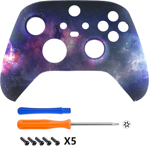 eXtremeRate Coque de Remplacement pour Xbox Séries X/S, Coque Etui Avant Customisée pour Xbox Séries X/S Manette, Nébuleuse Violet - 3