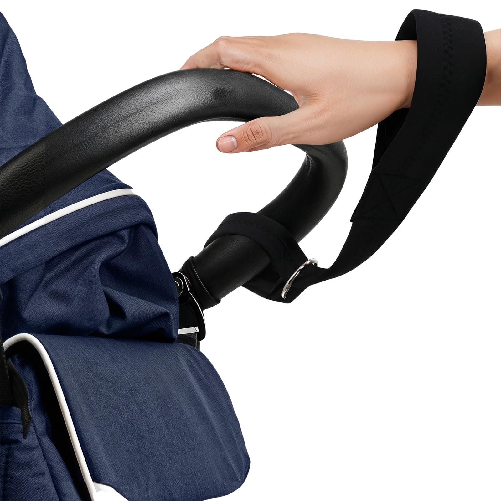 Verstellbare Kinderwagen Handschlaufe Griffbezug Universal Schwarz Schlaufe Kinderwagen Handgelenk Haken, Stroller Sicherheitsschlaufe Halterung Praktisches Zubehör Für Taschen Warenkorb