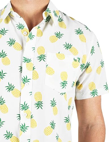 Miniatura 4 de Tipsy Elves - Camisas hawaianas para hombre, informales, de verano, para la playa, tela elástica con ajuste moderno