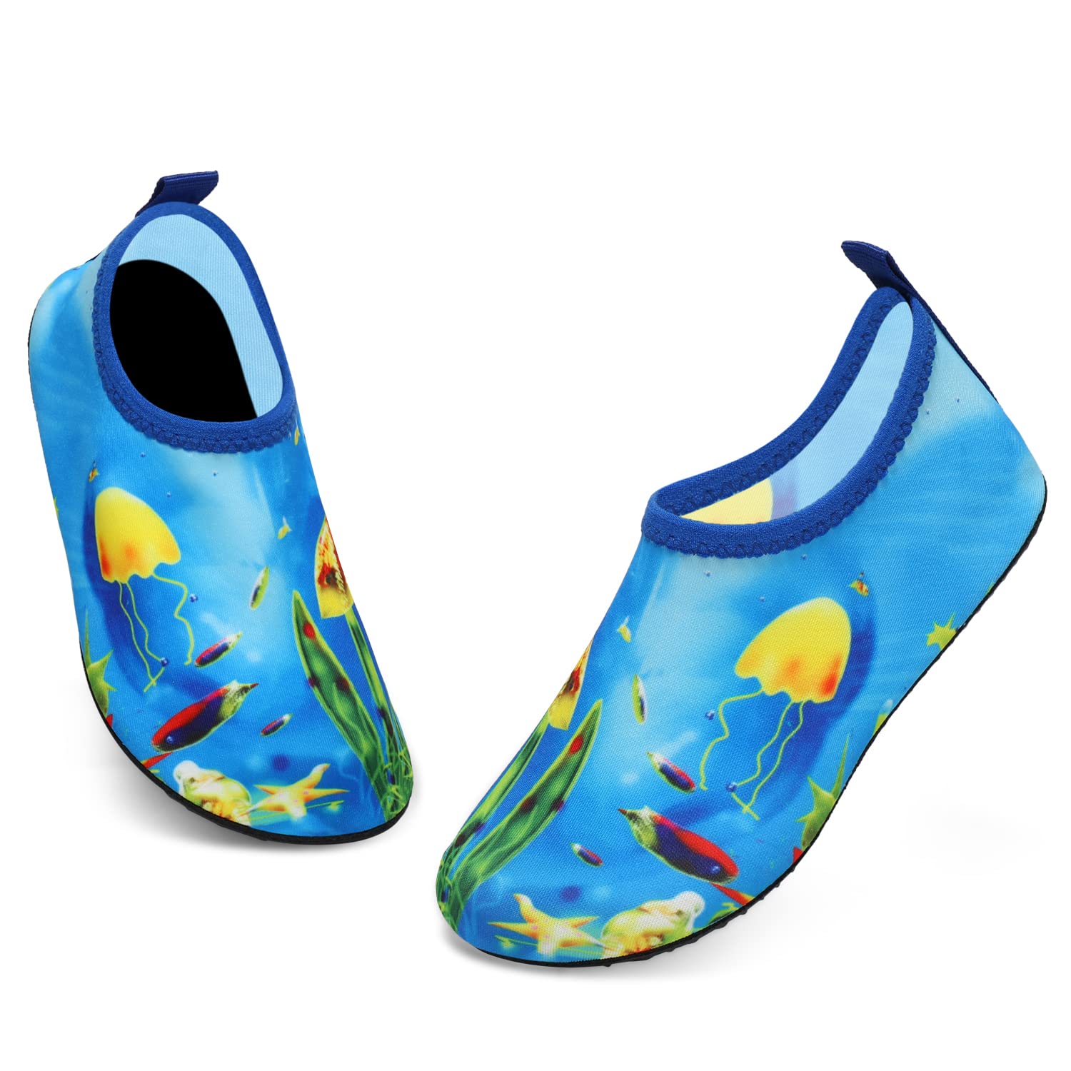 ANLUKE Kids Water Shoes Quick-Dry Barefoot Aqua Socks for Beach &amp; Swim