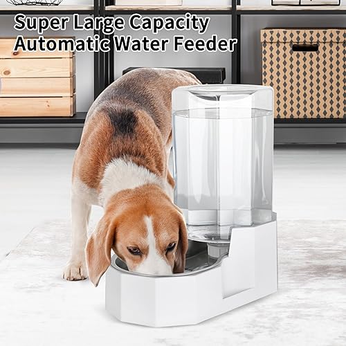 Miniatura 5 de RIZZARI Bebedero automático de acero inoxidable por gravedad para mascotas, alimentador de agua angular con bordes, 100% libre de BPA, seguro y de