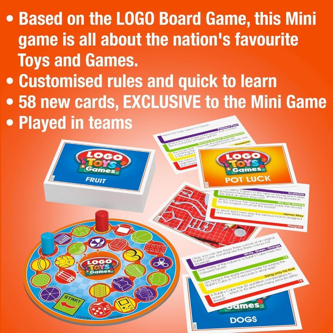 Drumond Park LOGO Mini Board Game Toys and Games | Fun for Groups - Adults and Families | Trivia Game Game in Travel Size | Ideal for Parties, Game Evenings and Holiday Fun
