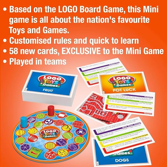 Drumond Park LOGO Mini Board Game Toys and Games | Fun for Groups - Adults and Families | Trivia Game Game in Travel Size | Ideal for Parties, Game Evenings and Holiday Fun