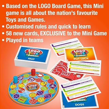 Drumond Park LOGO Mini Board Game Toys and Games | Fun for Groups - Adults and Families | Trivia Game Game in Travel Size | Ideal for Parties, Game Evenings and Holiday Fun