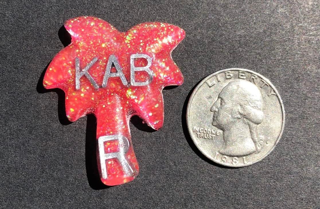 Palm Tree Shaped Xray Markers, With 2 or 3 Initials, Tropical, Summer, Beach, Glitter
