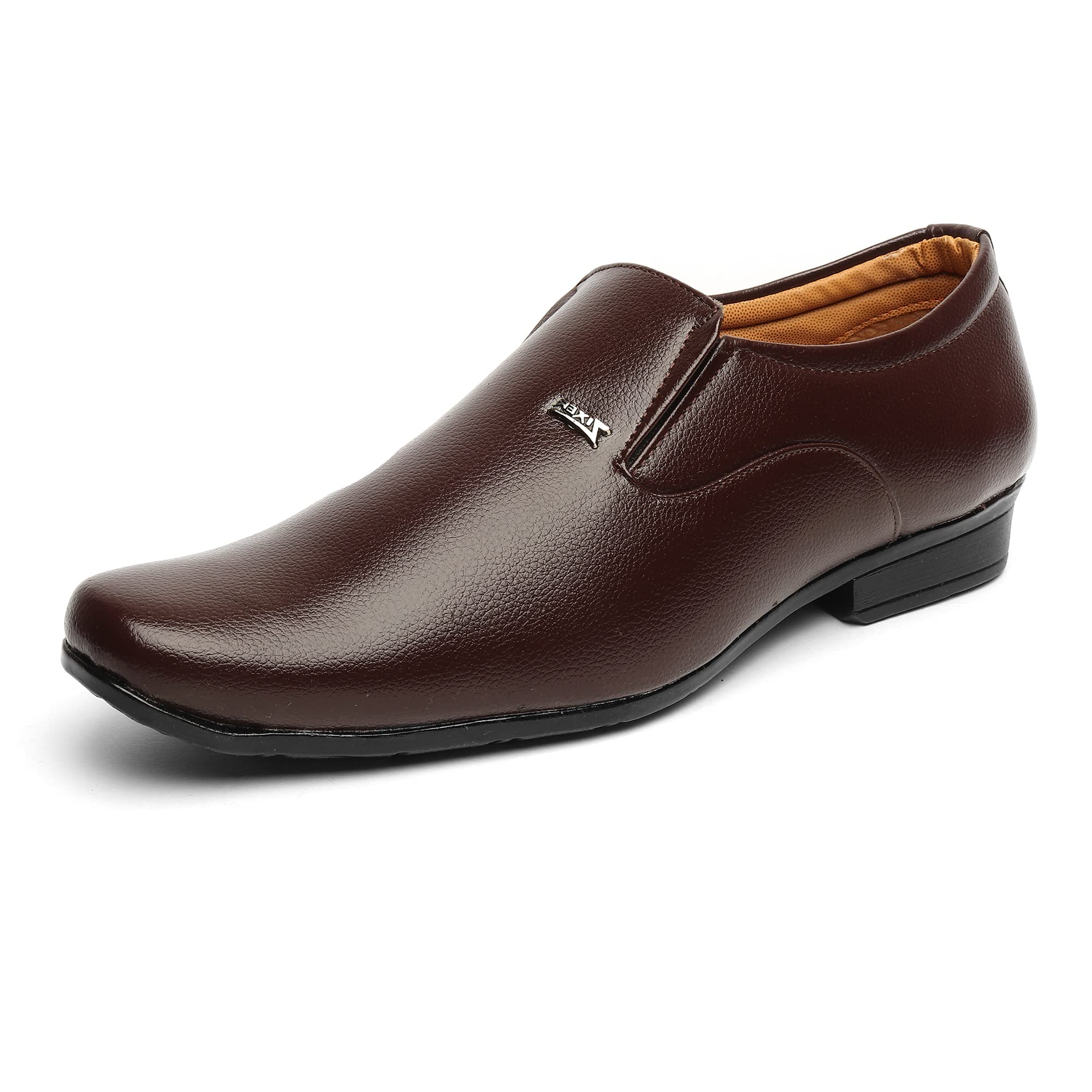 Zixer Synthetic Leather Mens Formal Shoes || Office Formal Shoes Men Latest Stylish|| Formal Shoes for Men Leather Look Slip On Brown (B087FD7GNK) Amazon Price History, Amazon Price Tracker