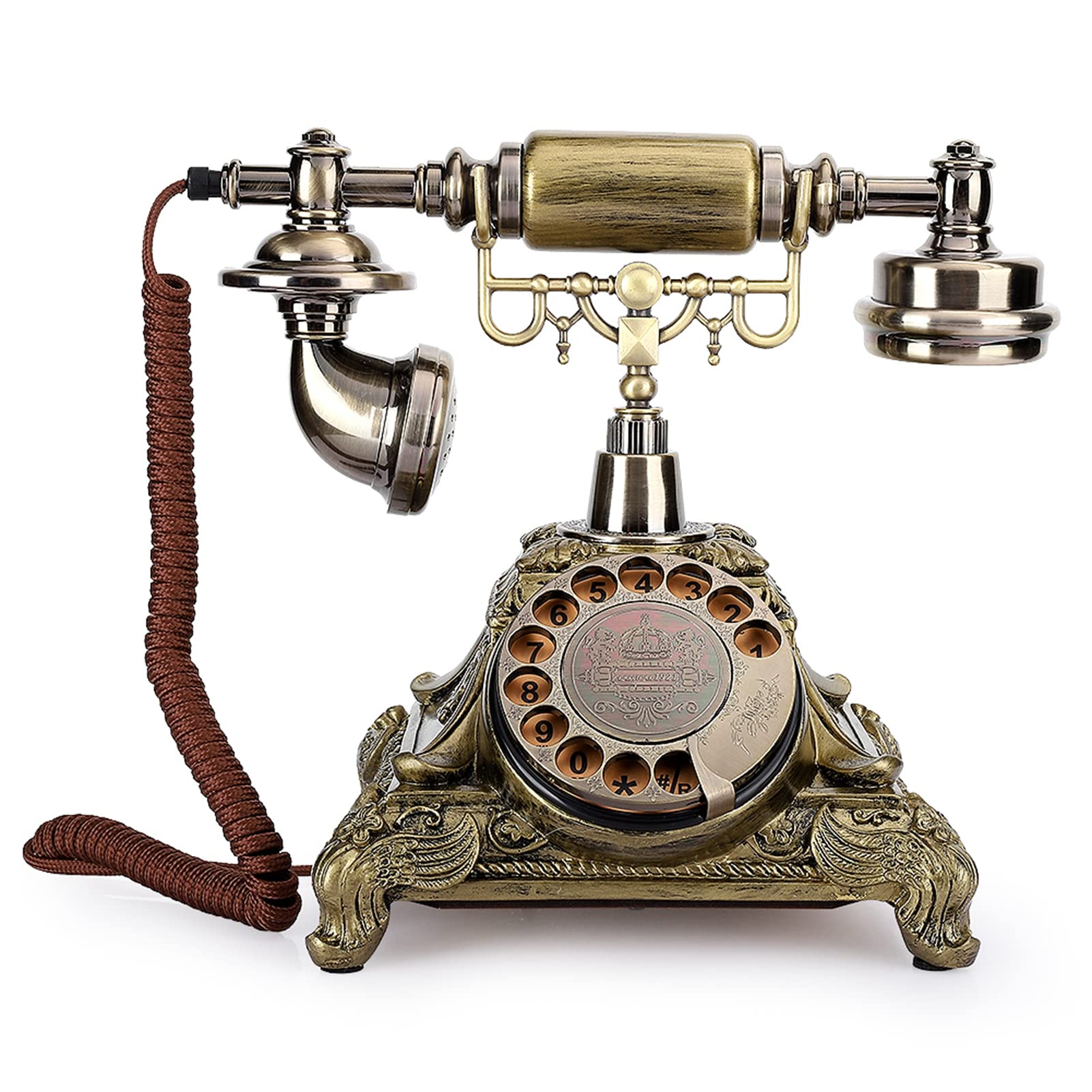Decoración Clásica De Teléfono Arcaística Vintage, Estilo Europeo Elegante, Sin Fuente De Alimentación Externa, para Un Estilo De Vida De Lujo, Hecha De Resina Epoxi