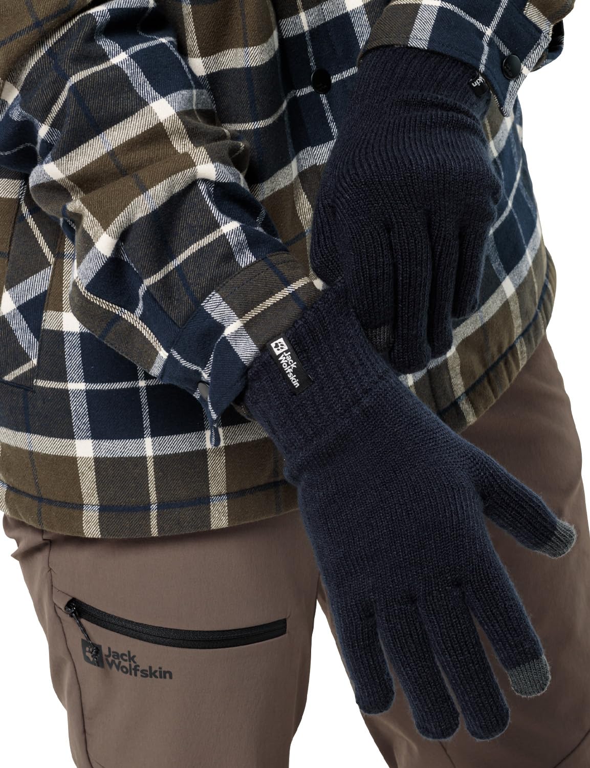 Jack Wolfskin Rib Glove - Night Blue, M