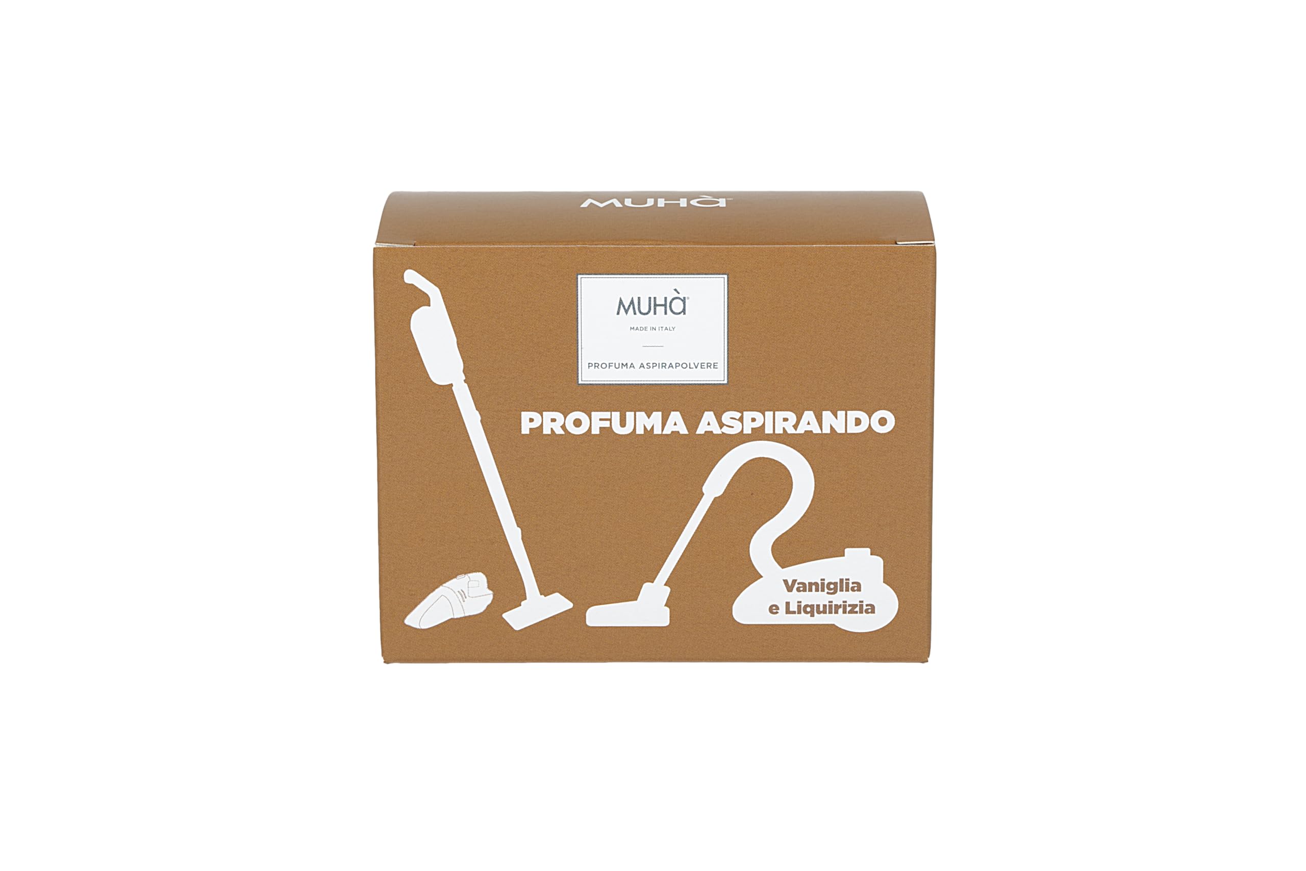 MUHA' | 30 Buste Profumate Aspirapolvere, Vaniglia e Liquirizia | Semi Naturali Profumati per Ambienti, Senza Siliconi e Parabeni, Efficacia fino a 5 Settimane