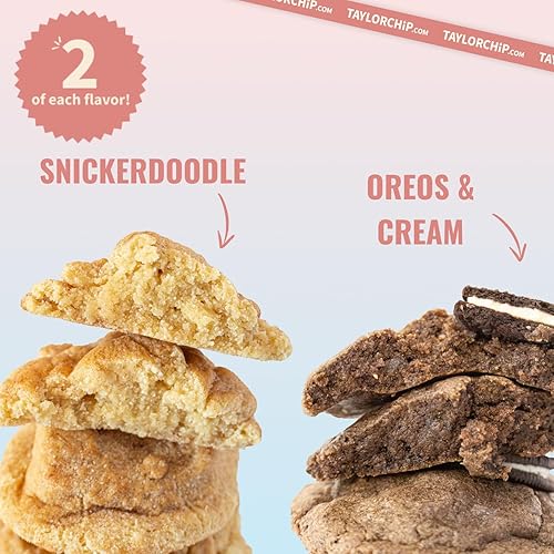 Miniatura 5 de Taylor Chip Caja de surtido favorita de todos una docena de galletas horneadas frescas compartibles de 5.5 onzas, hechas a pedido diariamente, ideal