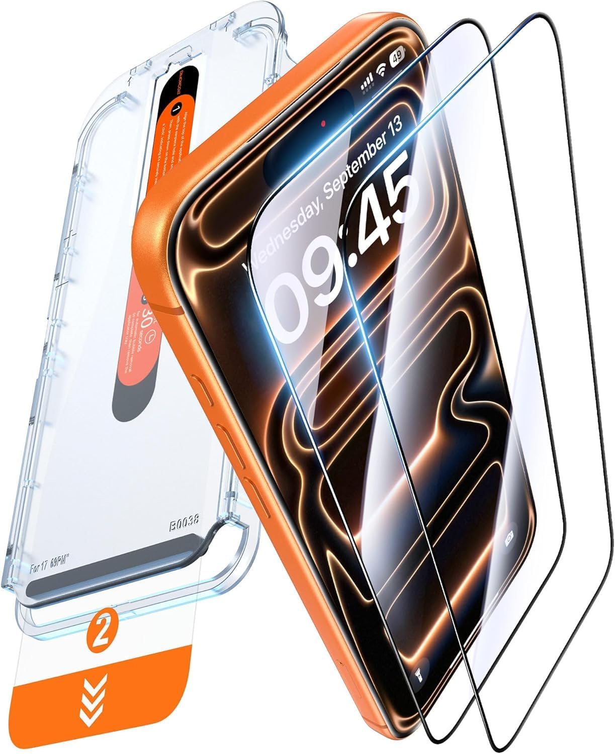 DIMONCOAT TOP 9H+ Glass for iPhone 17 Pro Max Screen Protector[Easy One-Pull Installation] [10X Military Protection] Tempered Glass Screen Protector 17 Pro Max 6.9 inch Case-Friendly, 2-Pack