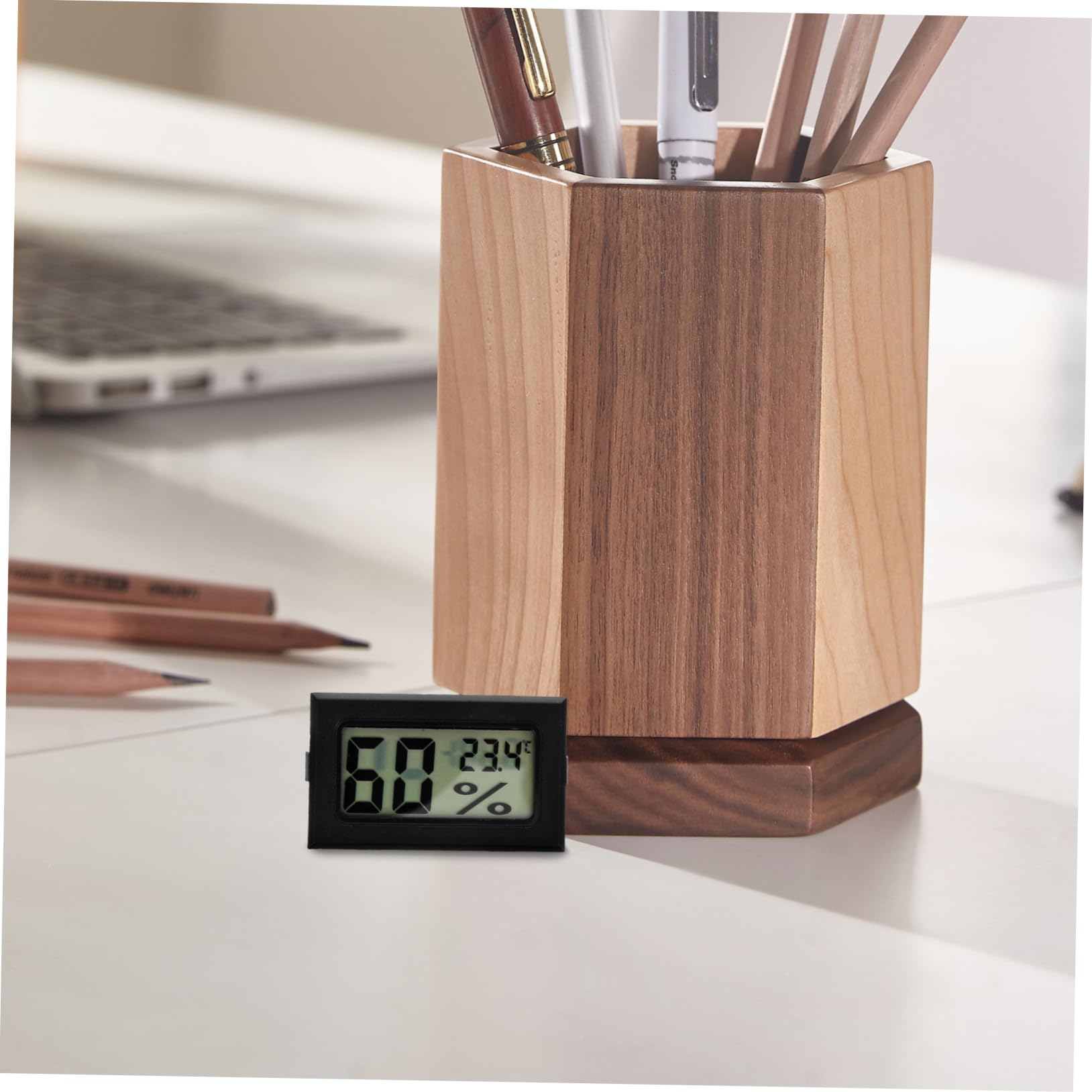 Amosfun 5 Ensembles Thermomètre Hygromètre Thermomètre Chambre Bébé Celsius ℃ Mini-thermomètre Petit Hygromètre Numérique Afficher Thermomètre Numérique D'intérieur Noir Abdos 3 Pièces * 5