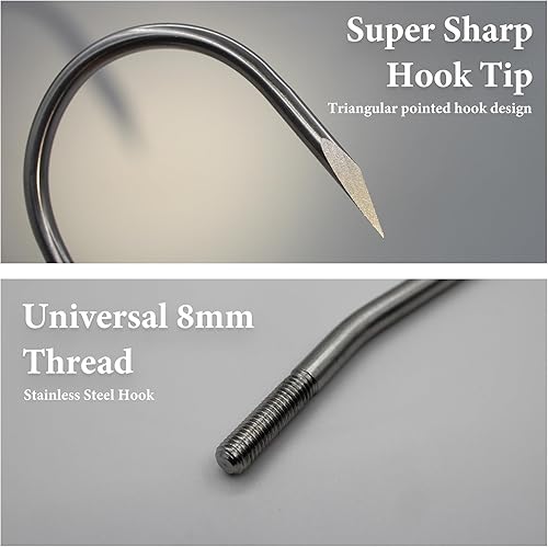 Miniatura 2 de Caña de pescar telescópica con dientes de 1~5, arpón de pesca de mar y hielo con barbas, lanza de pesca para caza de peces, ranas, topos Gancho