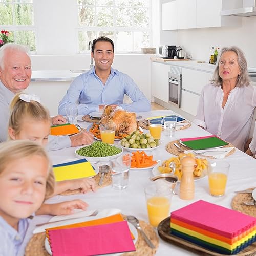 Miniatura 5 de Cholemy 200 servilletas festoneadas para invitados, color pastel, servilletas de cóctel, toallas de mano desechables para baño, invitados, toallas