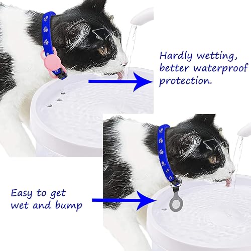 Miniatura 5 de Funda protectora Airtag para collar de perro, funda compatible con Apple AirTag, impermeable Airtag Loop para rastreador GPS, ligera, suave,