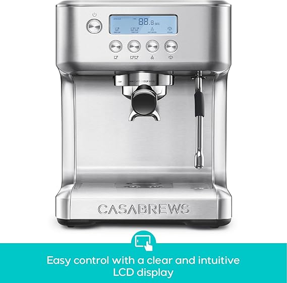 CASABREWS Ultra Espresso Machine with Tornado Electric Conical Burr Coffee Grinder